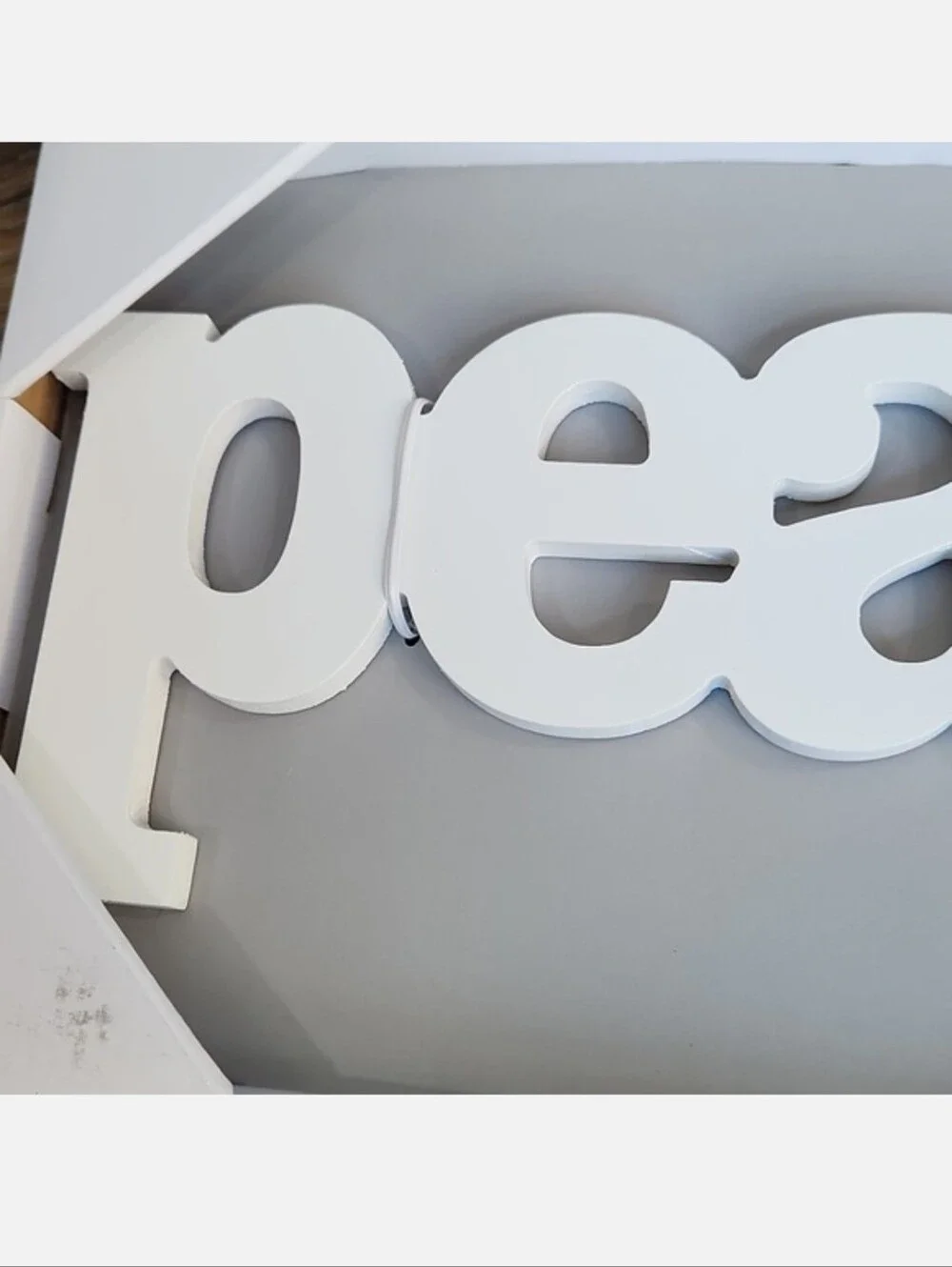NWT Target Peanut White Wood Sign